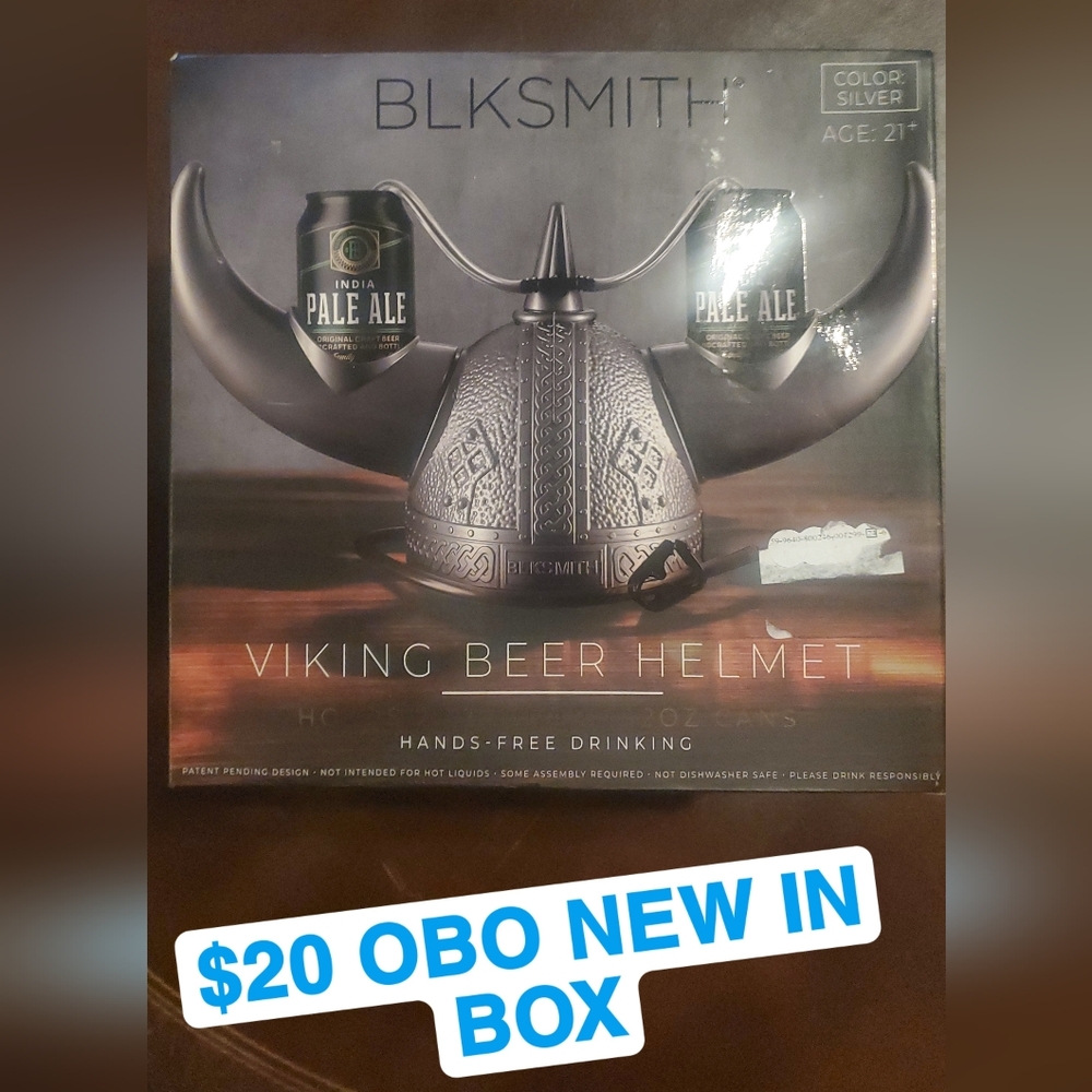 BLKSMITH Viking Beer Helmet - Silver